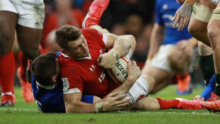 Biggar got over for a late try, but Wales couldn't score again 