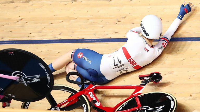 The incident happened during day three at the Track Cycling World Championships