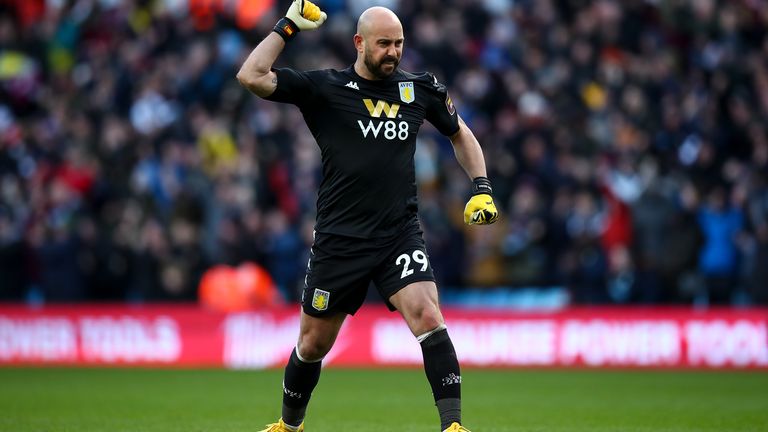 Reina joined Aston Villa in January