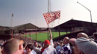 Central Park was Wigan's home during the first Super League season