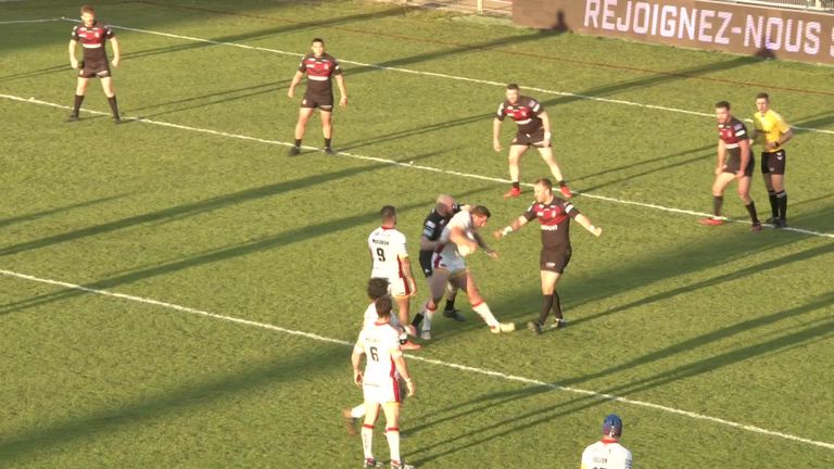 Highlights of Catalans Dragons' win over Salford in Perpignan