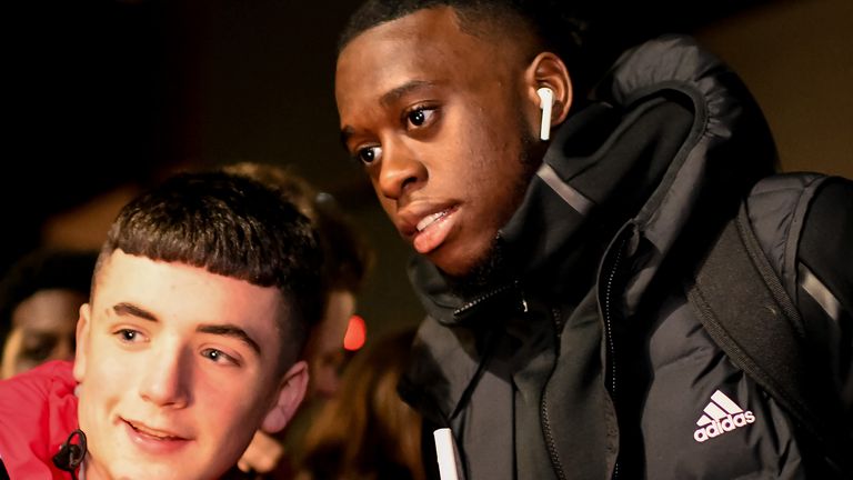 Manchester United's Aaron Wan-Bissaka is one of the players kicking off #FootballUnited