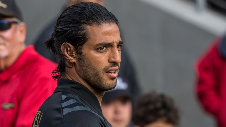 Carlos Vela of Los Angeles FC during their MLS match against Inter Miami