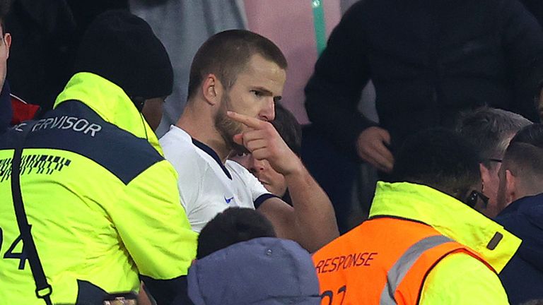 Eric Dier confronted fans after the penalty shootout loss to Norwich on March 4