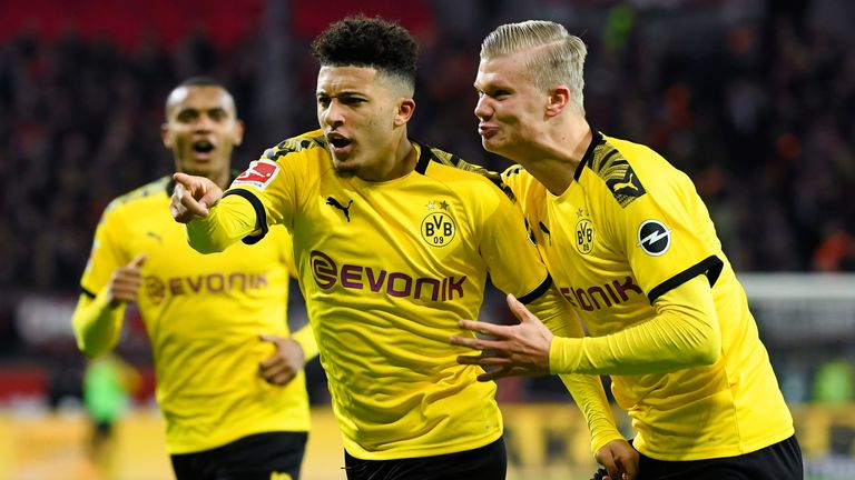 Jadon Sancho y Erling Haaland se encuentran entre los jugadores del Borussia Dortmund que reciben un recorte salarial durante la pandemia de coronavirus