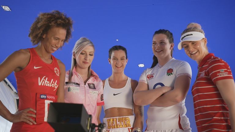 We go behind the scenes as some of the UK's biggest sports stars come together for the Sky Sports' #RiseWithUs campaign