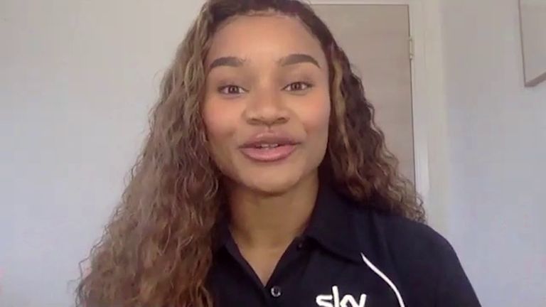 Imani Lansiquot says she feels calmer about her training now that Olympics have been pushed back