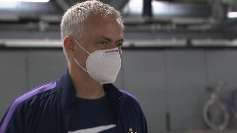 Jose Mourinho tells Sky Sports News that Tottenham's re-purposing of their stadium into a hospital has been 'emotional'