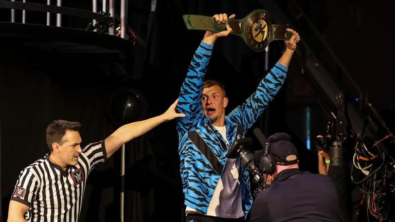 Former New England Patriots star Rob Gronkowski is the new 24/7 champion