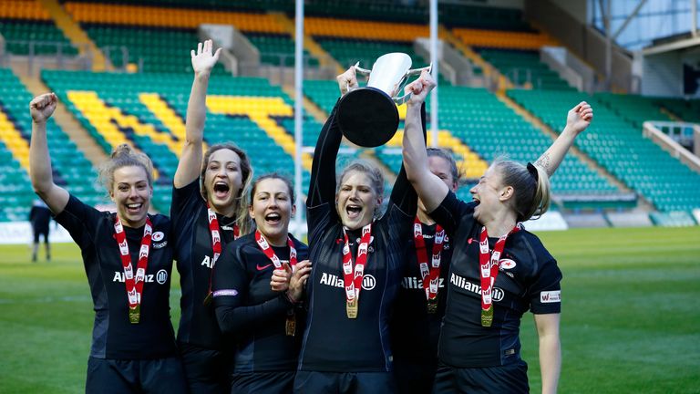 Saracens have won the first two editions of the Premier 15s and were leading when this season was cancelled