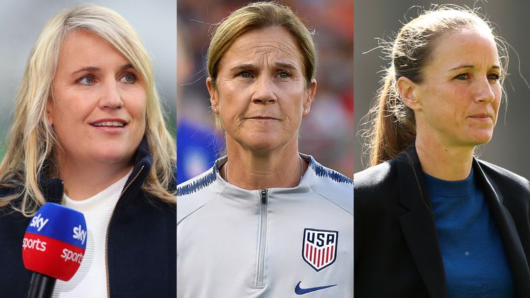 Emma Hayes, Jill Ellis and Casey Stoney are among the names being linked with the England Women job