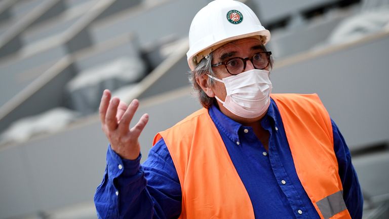 Jean-Francois Vilotte hopes spectators will be allowed to watch this year's French Open at Roland Garros