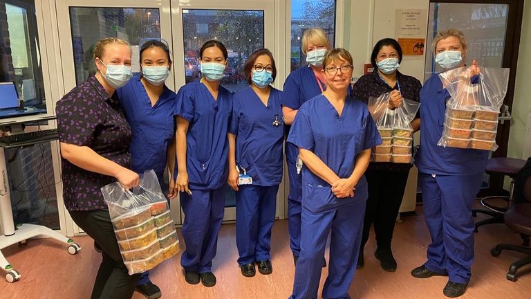 Dhillon's company RNS have been supplying free meals to NHS wards