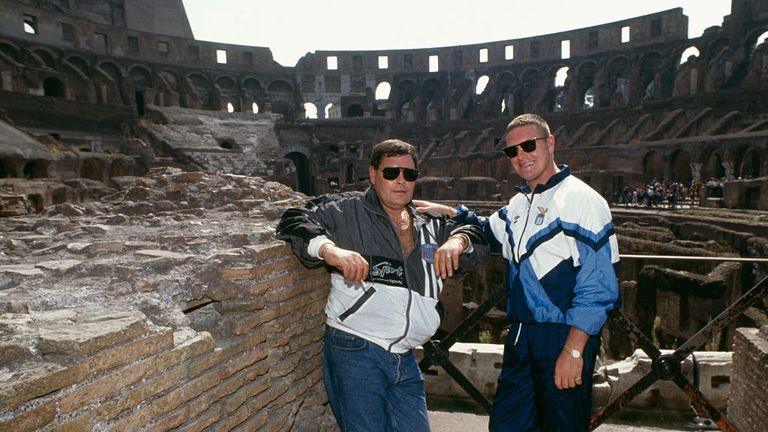Gazza swapped London for Rome when he left Spurs to sign for Lazio in 1992