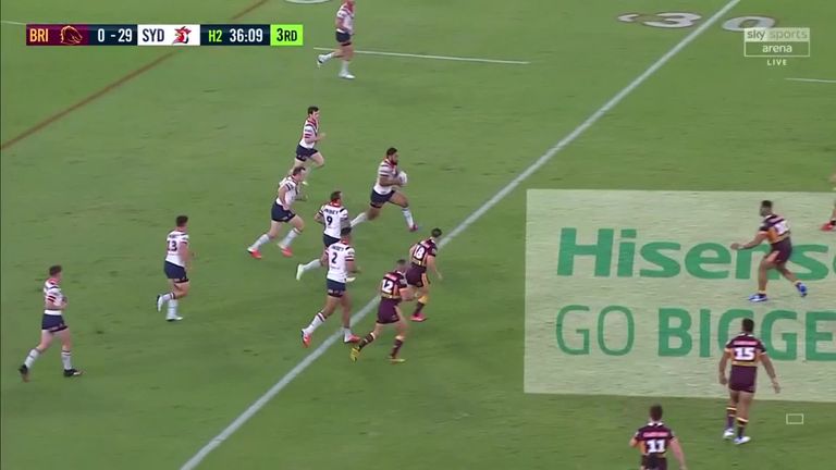 Luke Keary scored Sydney's sixth try as the Roosters showed why they're the defending NRL champions against the Brisbane Broncos.