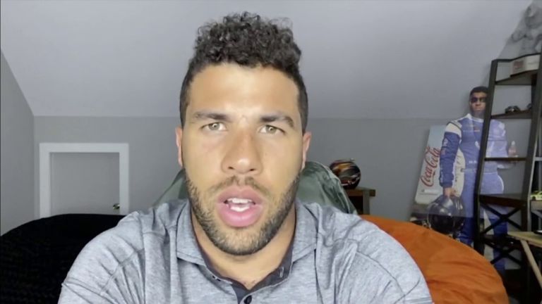 NASCAR's only current black driver, Bubba Wallace, says the confederate flag is a 'symbol of hate' and has backed the decision to ban it from all events