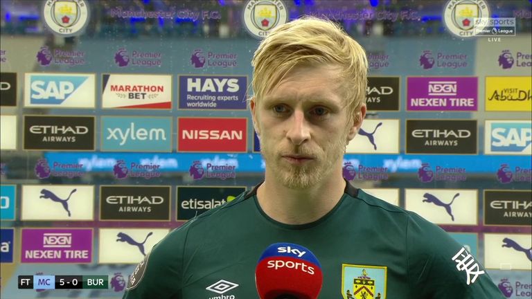 Burnley captain Ben Mee said he and the players were embarrassed after a banner displaying the words 'White Lives Matter Burnley' was flown over the Etihad Stadium