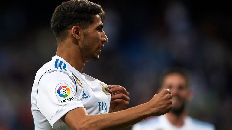 Hakimi made 17 appearances for Real Madrid 