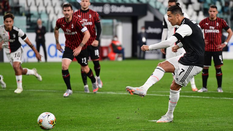 Cristiano Ronaldo missed just his second penalty for Juventus