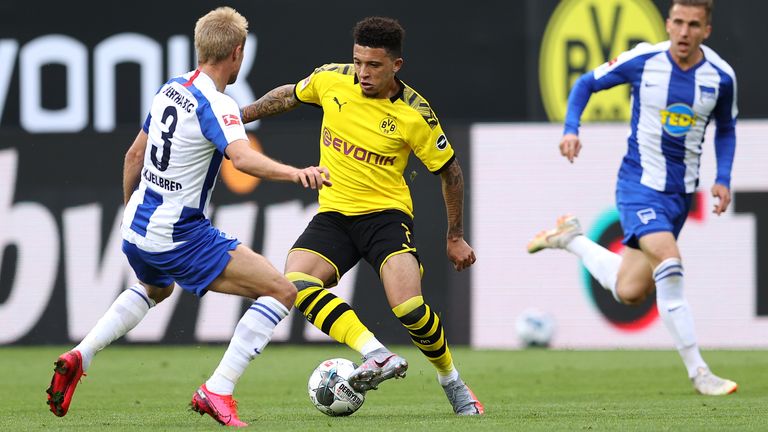 Sancho was in action for Dortmund against Hertha Berlin on Saturday, a game in which Can hit the winner