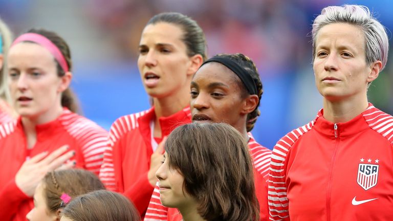 US players have been required to stand during the national anthem since a rule was passed in 2017