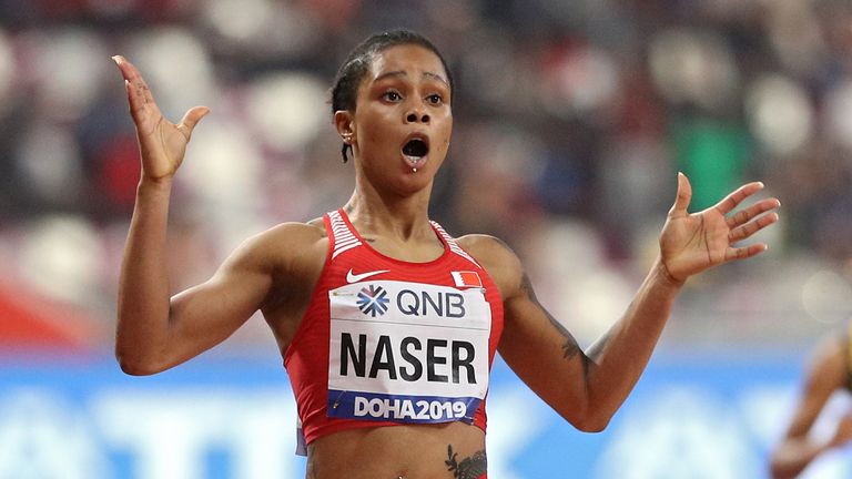 Naser won 400m gold at the 2019 World Athletics Championships in Doha