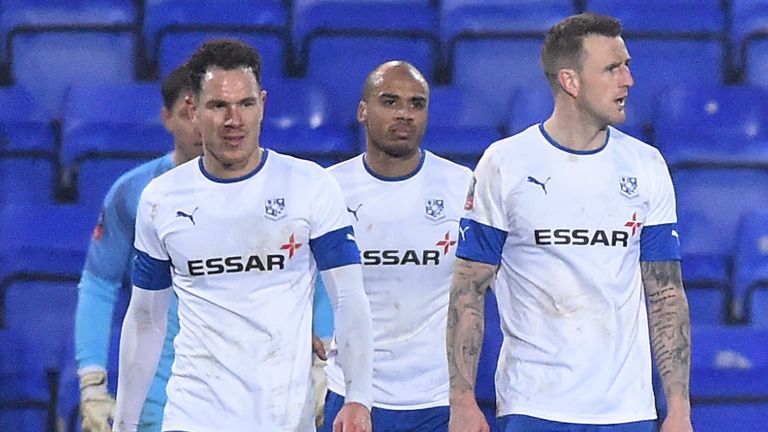 Tranmere were three points off safety when the season froze, having played a game less than 20th-placed Wimbledon