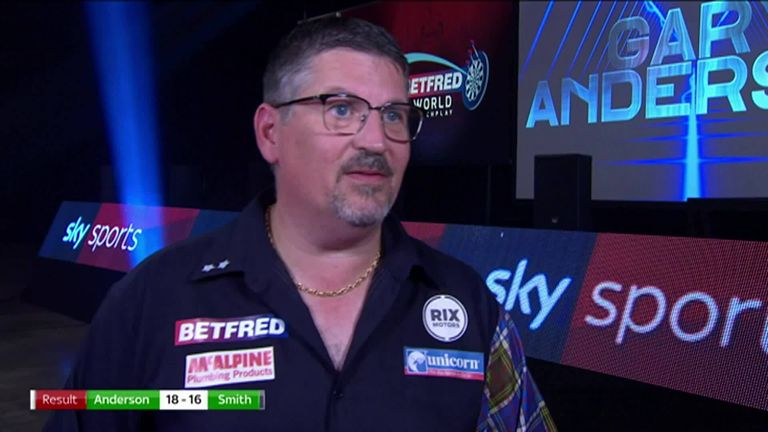 Gary Anderson was disappointed with his performance despite reaching the World Matchplay Darts final