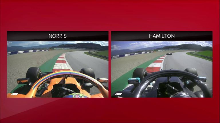 SkyPad analysis as Anthony Davidson compares the final-lap onboards of Lando Norris and Lewis Hamilton at the Austrian GP