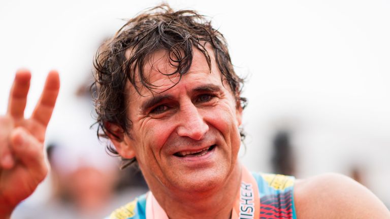 Alex Zanardi is a four-time Paralympic road cycling gold medallist