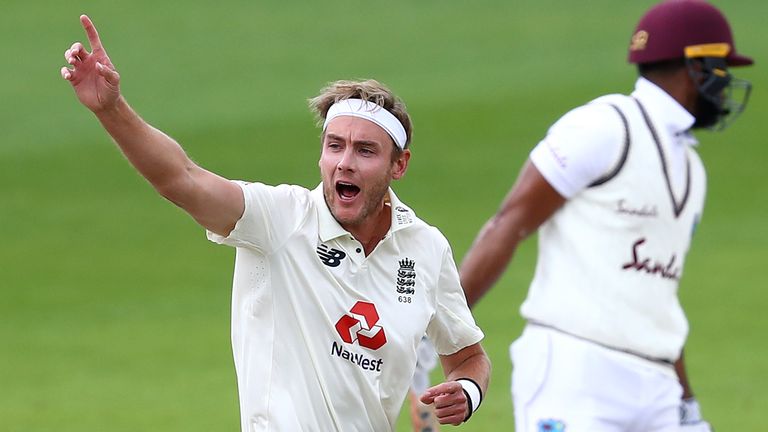Stuart Broad bagged six wickets in the match in Manchester