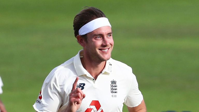 Stuart Broad became the second Englishman and seventh bowler overall to take 500 Test wickets when he trapped West Indies' Kraigg Brahwaite lbw