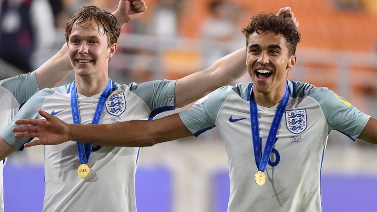 Dominic Calvert-Lewin and Kieran Dowell were both part of England's U20 World Cup success