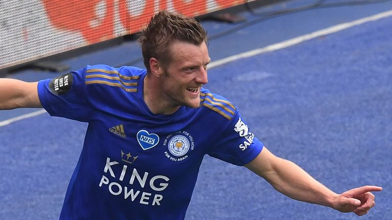 Jamie Vardy netted his 100th Premier League goal in the 3-0 win over Crystal Palace