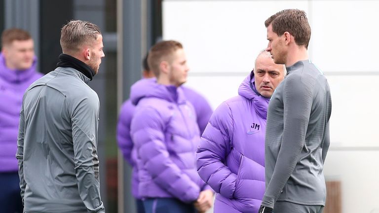 Toby Alderweireld (left) and Jan Vertonghen have been out of favour under Mourinho since the return of football