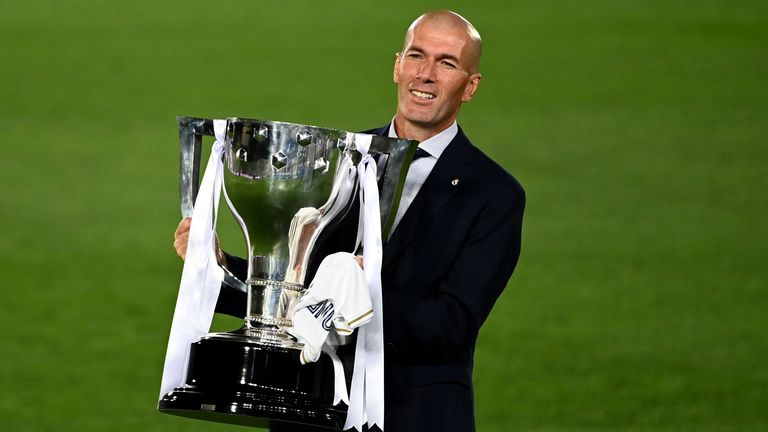 Zidane celebrates his second La Liga title as Real boss