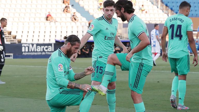 Sergio Ramos (left) got Real's opener