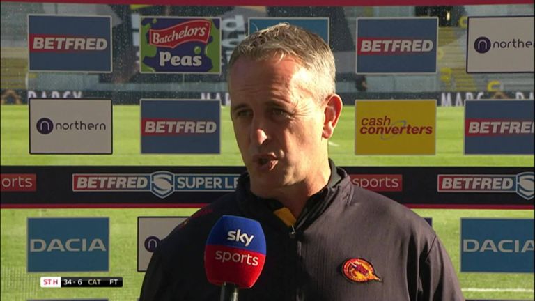 Steve McNamara reacts to Catalans Dragons' heavy defeat against champions St Helens and speaks on Israel Folau's refusal to take the knee.