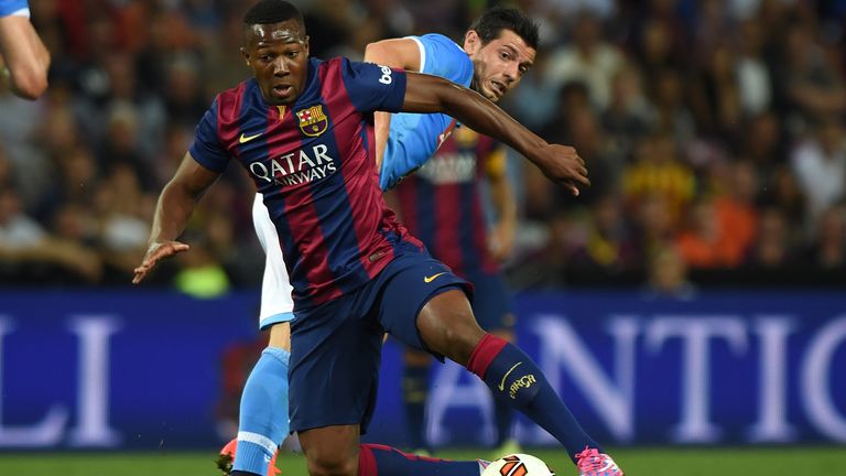Traore broke into the Barcelona first-team at 17 behind the frontline of Lionel Messi, Luis Suarez and Neymar