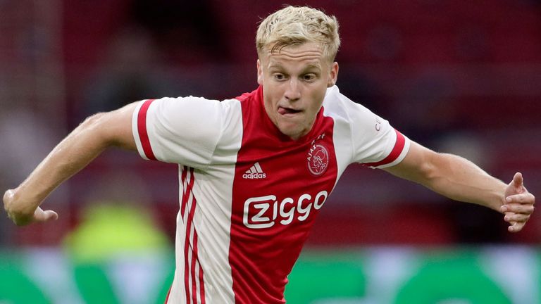 Manchester United have long been fans of Ajax midfielder Donny van de Beek