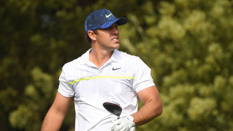 Brooks Koepka suffered an injury scare during his second round
