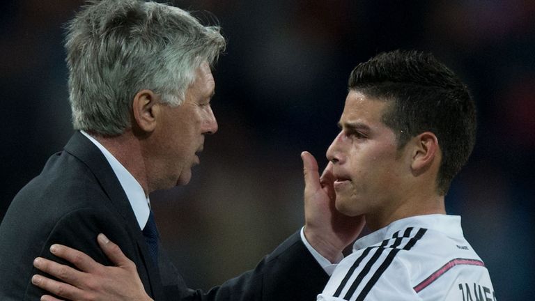 Ancelotti has previously managed James at Real Madrid and Bayern Munich