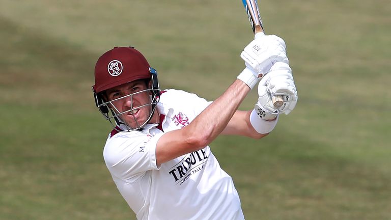 Jamie Overton blitzed his maiden century for Somerset