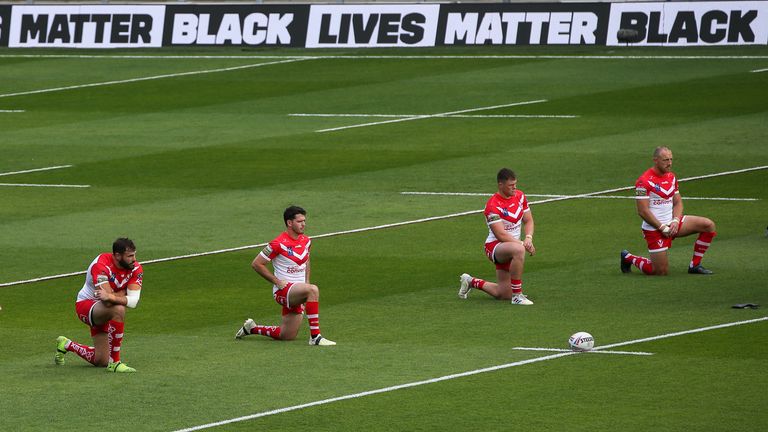 Both teams kneeled before kick-off, with the exception of Israel Folau