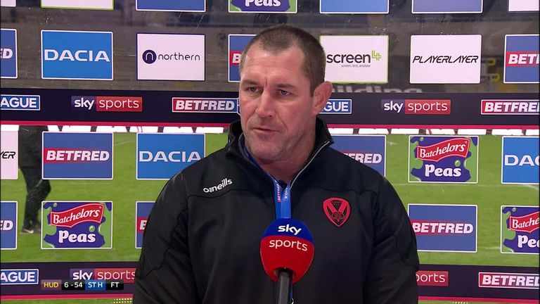 St Helens boss Kristian Woolf heaps praise on duo Regan Grace and Lachlan Coote after an impressive 54-6 win over Huddersfield.