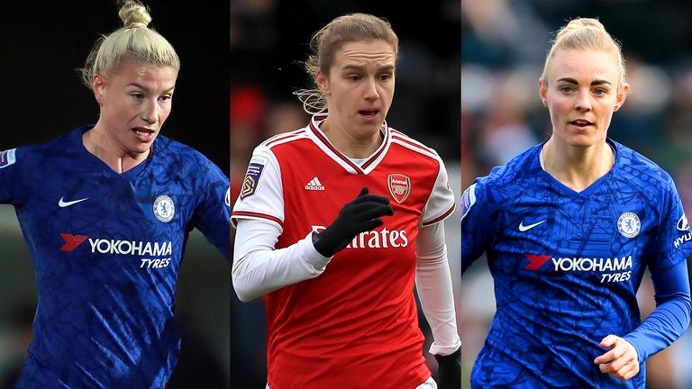 Beth England, holder Vivianne Miedema and Sophie Ingle are nominated