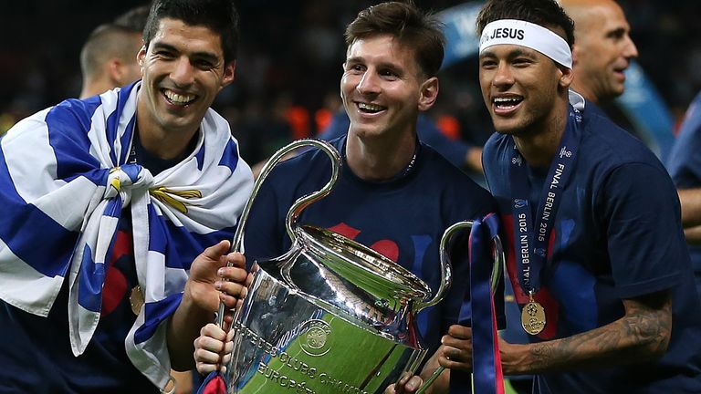 Suarez won the Champions League with Barcelona in 2015