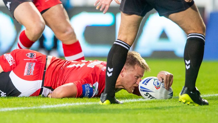 James Greenwood scored one try and had another disallowed as Salford looked to complete a comeback