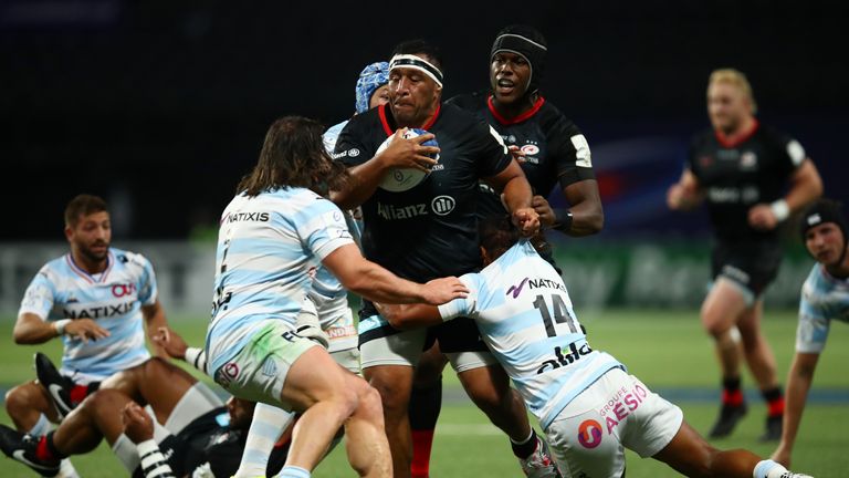 Mako Vunipola carries for Sarries