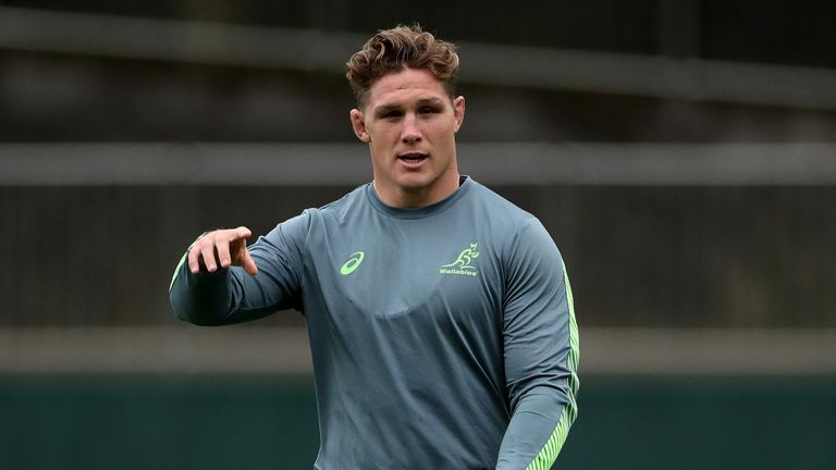 Wallabies flanker Michael Hooper is in the 44-man squad but has not been confirmed as captain